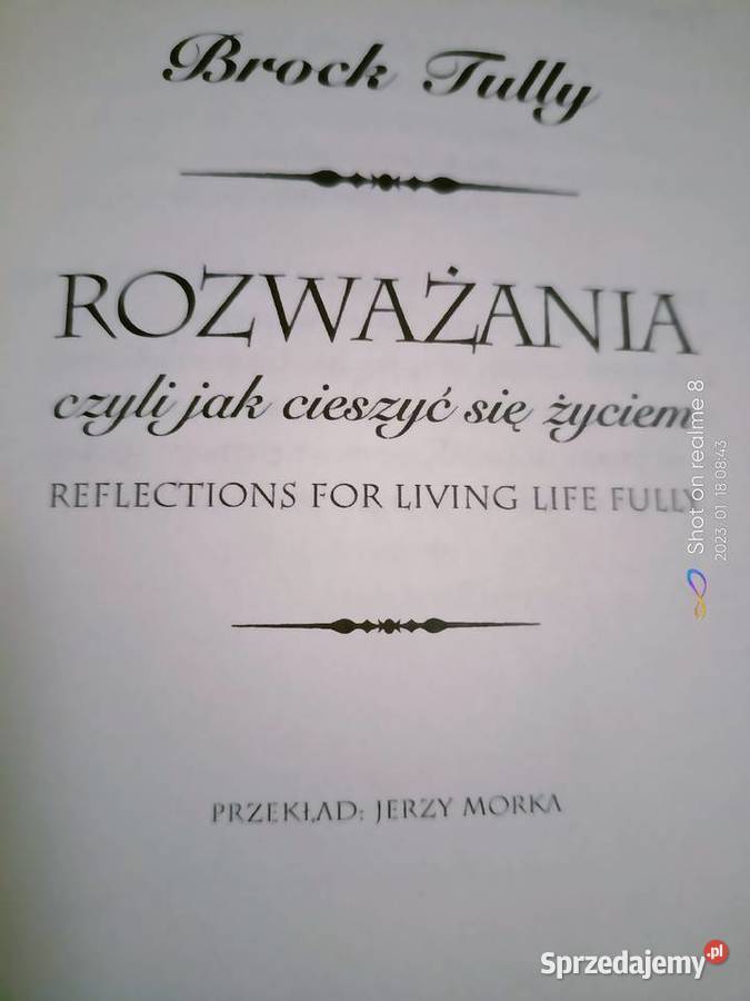 Rozważania cieszyć się życiem książki Warszawa literatura piękna - proza zagraniczna mazowieckie
