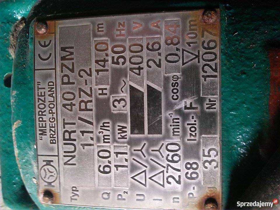 Pompa z rozdrabniaczem Nurt 40 PZM 11RZ2 Grodziec sprzedam