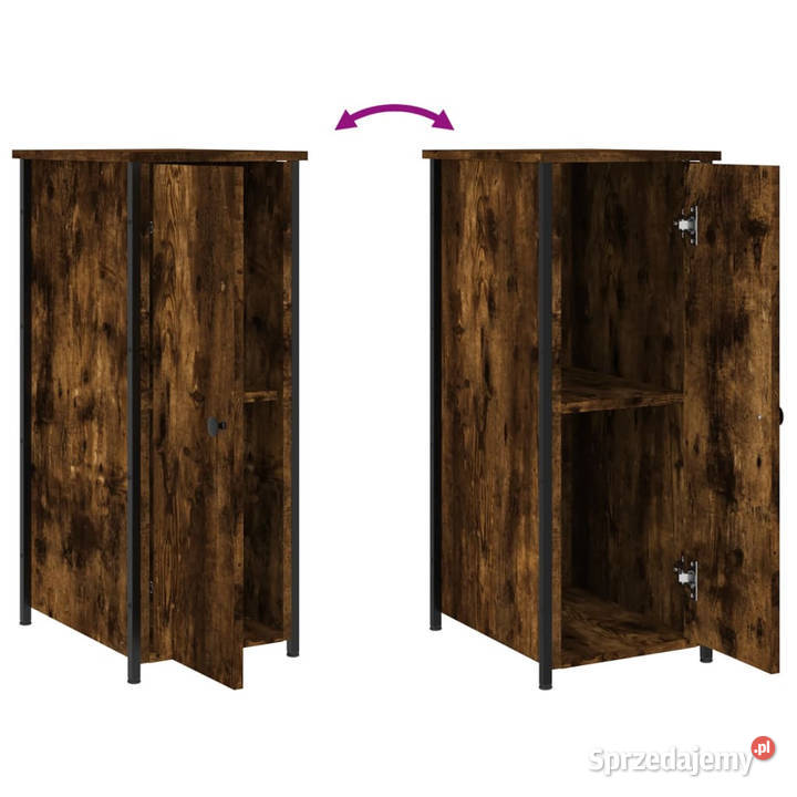 Szafki nocne 2 przydymiony dąb 32x42x80 WM825968 Meble mazowieckie Warszawa sprzedam