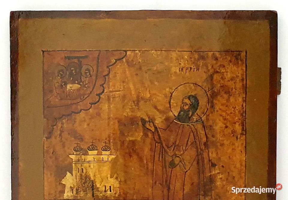 Ikona Święty Sergiusz z Radoneża grobie Rodziców Warszawa