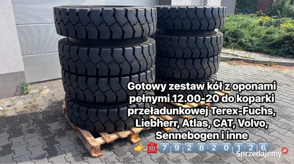 Opony pełne 120020 zestaw kół do koparki Motoryzacja Częstochowa