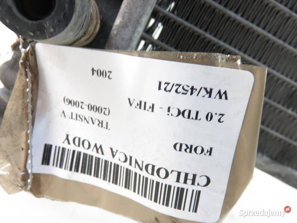 CHŁODNICA WODY FORD TRANSIT V 20 TDCi 1C1H8005JD osobowe