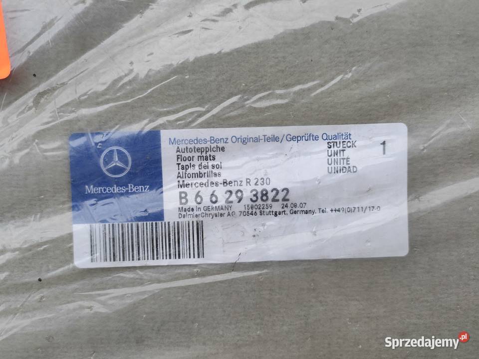 Dywaniki OE Mercedes SL R230 Bolewice