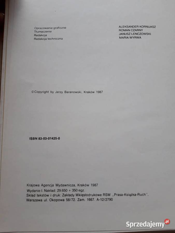 Wędrówki Jerzy Baranowski 1987 Bielsko-Biała sprzedam