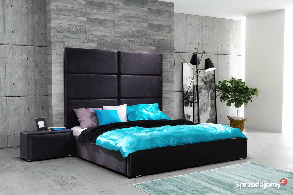 Łóżko Mohito z wysokim tapicerowanym zagłowiem 160x200
