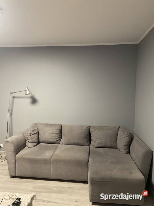 Narożnik szary rozkładana z funkcją spania i Cieśle