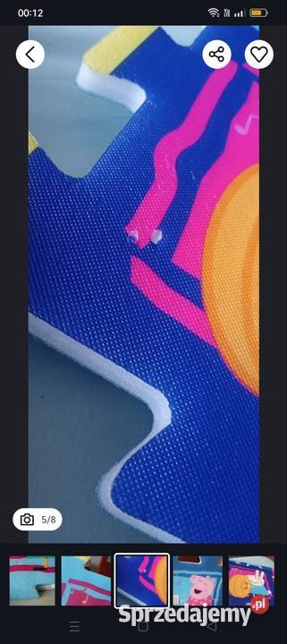 Puzzle piankowe świnka Peppa kolorowy Kowalec