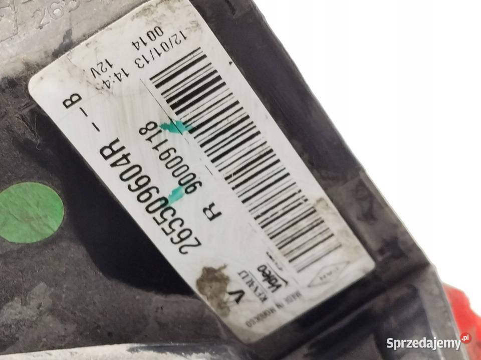 LAMPA TYŁ PRAWA EUROPA 265509604R Dacia Dokker I