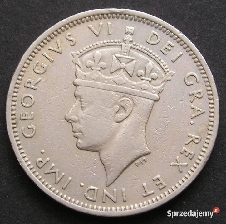 CYPR 1 SHILLING 1947 KRÓL JERZY VI Łódź