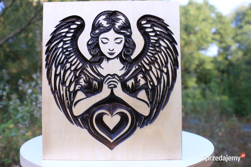 Grawerowane obraz Anioła Wyjątkowa dekoracja ze