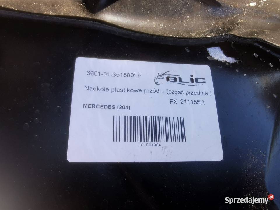 Nadkole lewe przód MercedesBenz C Klasa W204 Nadkola Rzeszów sprzedam
