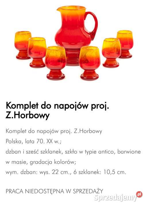 PROJ Z HORBOWY Komplet z dzbankiem połowa lat Pabianice