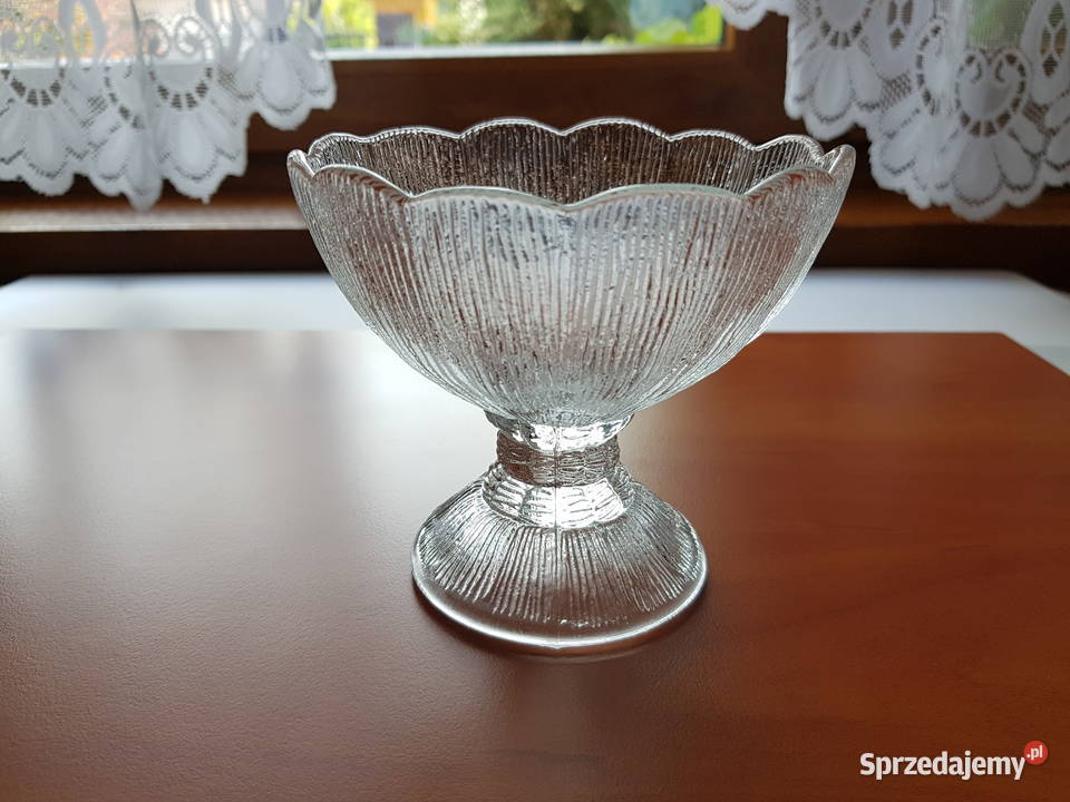 Cukiernica pucharek Cora Ząbkowice szkło PRL Dąbrowa Górnicza
