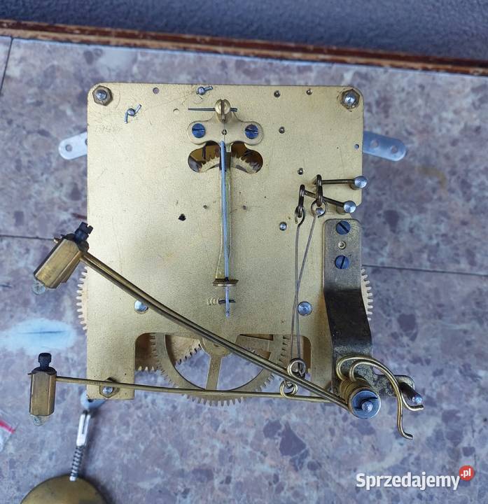 165 Zestaw mechanizm starego zegara bufetowego Tczew