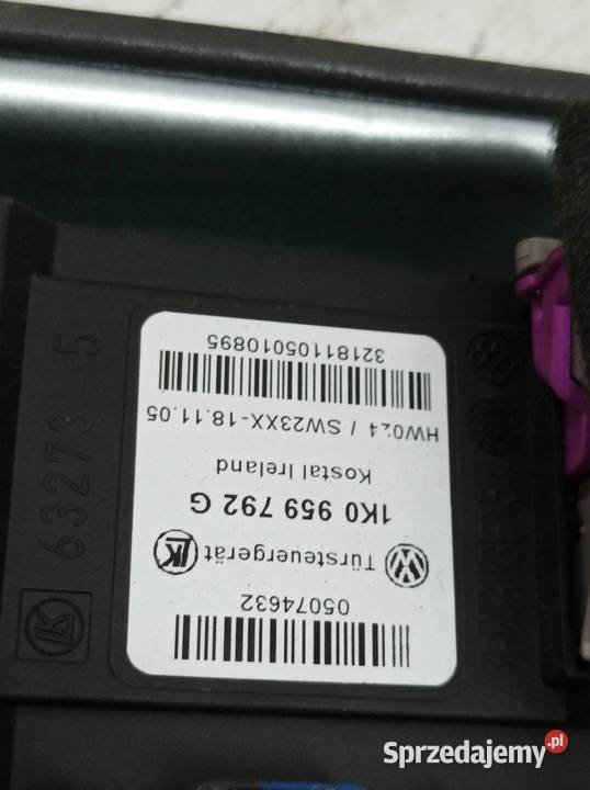 MECHANIZM SZYBY PRAWY PRZÓD 1K0959702K VW osobowe