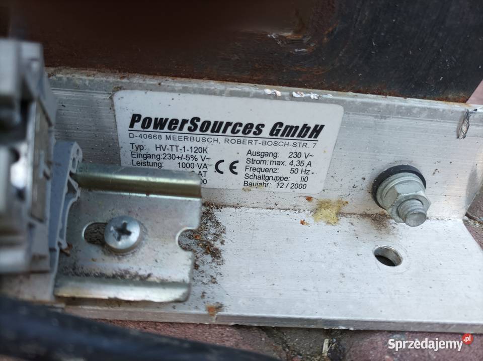 Transformator separacyjny jednofazowy Powersourc wielkopolskie Nowy Tomyśl