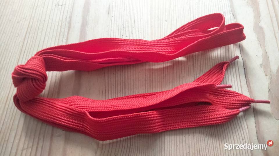Sznurowadła płaskie długość 120 kolor czerwony Ostrów Wielkopolski
