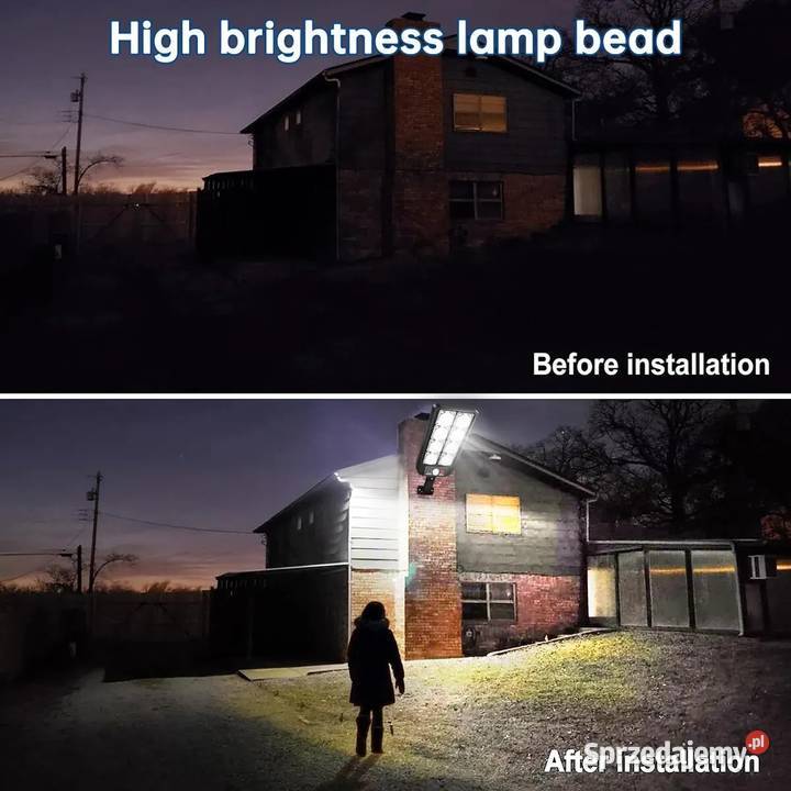 Solarna lampa zewnętrzna z czujnikiem ruchu lubelskie Lublin