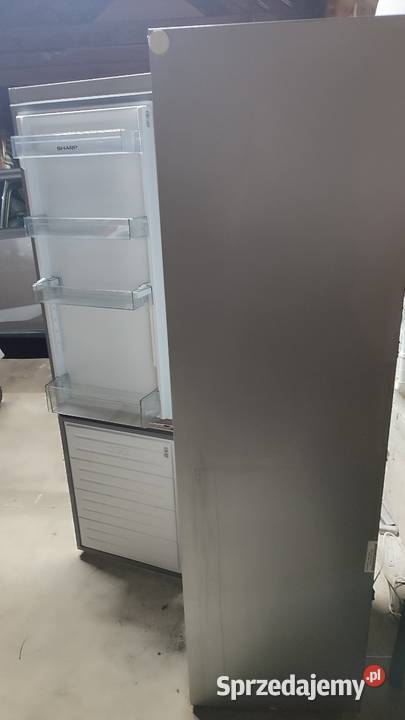 Lodówka Sharp NoFrost 180 Inox 54cm AGD Groble