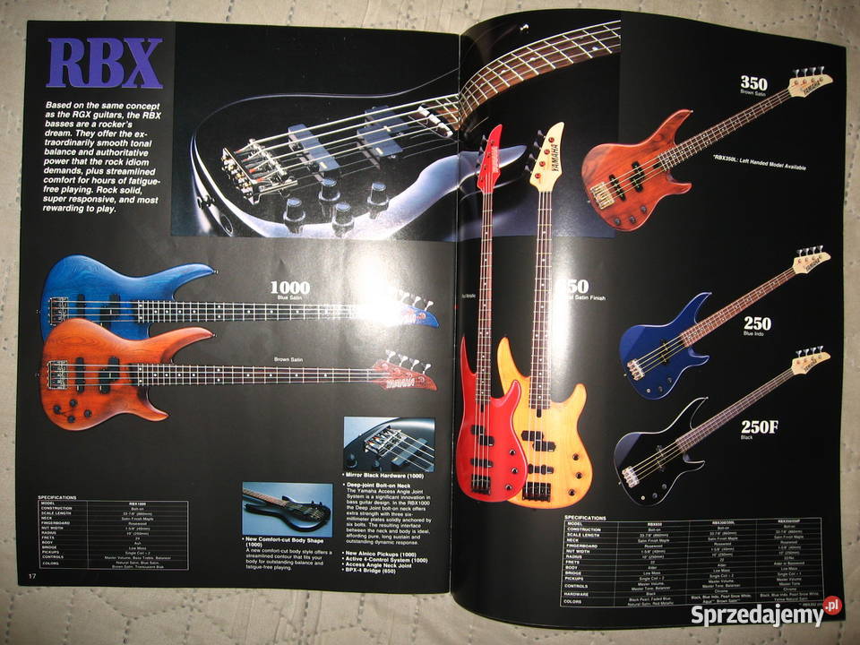 Yamaha Electric Guitars Basses Catalog 1994 Yamaha pomorskie