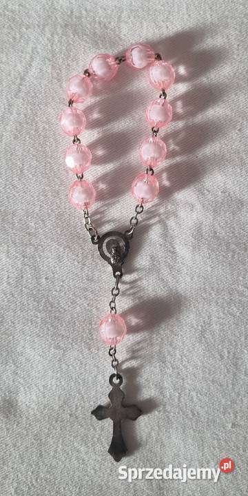 Różaniec dziesiątka z różowych koralików Warszawa
