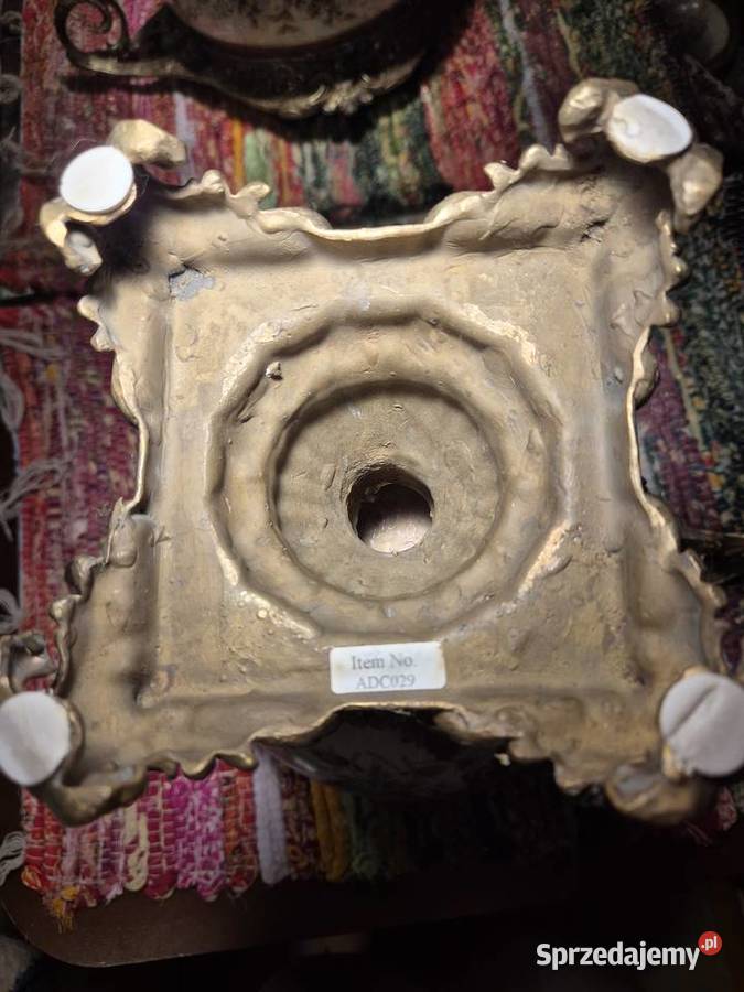 Waza porcelanowa z różami przepiękne okucie