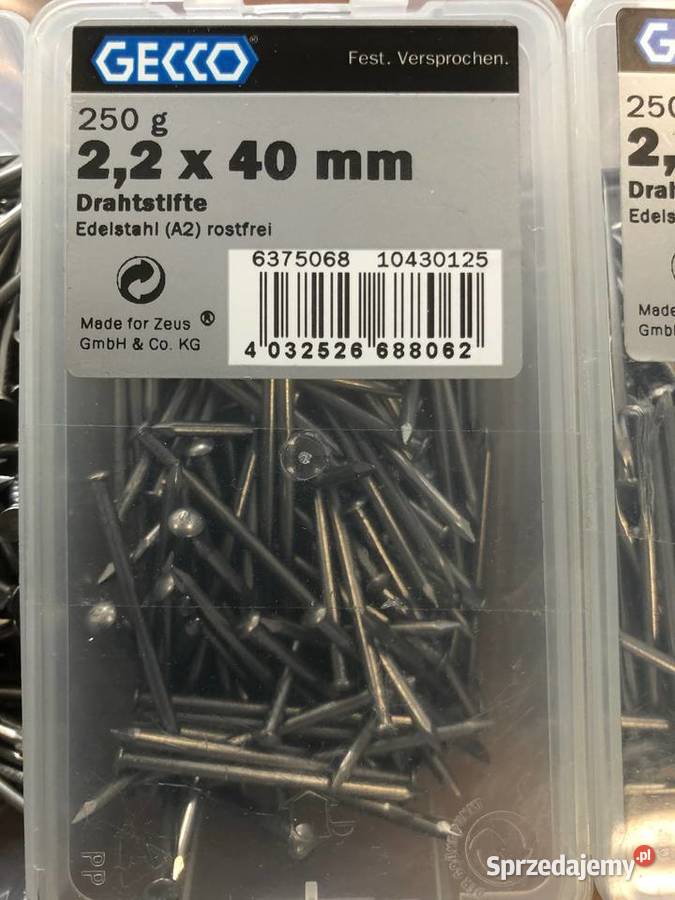 Gwóźdź 22x40 nierdzewny A2 Rydułtowy