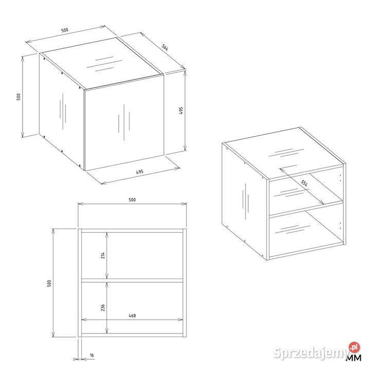 Szafa SENSO 3D Wysoka Z NADSTAWKĄ KASZMIR 150