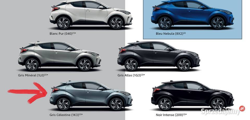 Maska Toyota CHR lift kolor 1K3 Gris Celestine Limanowa sprzedam
