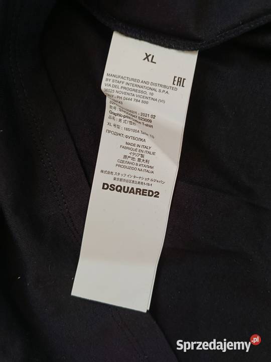 Tshirt męski Dsquared2 Regular Fit nowoczesny Rozmiar XL