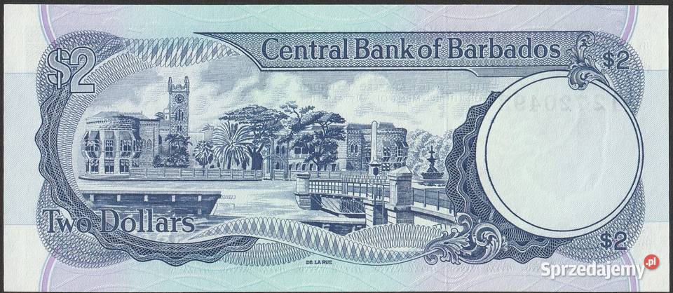 Barbados 2 dolary 1993 stan UNC Łódź