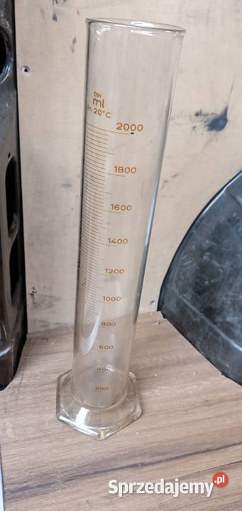 Cylinder miarowy szklany czasy prl Wałbrzych