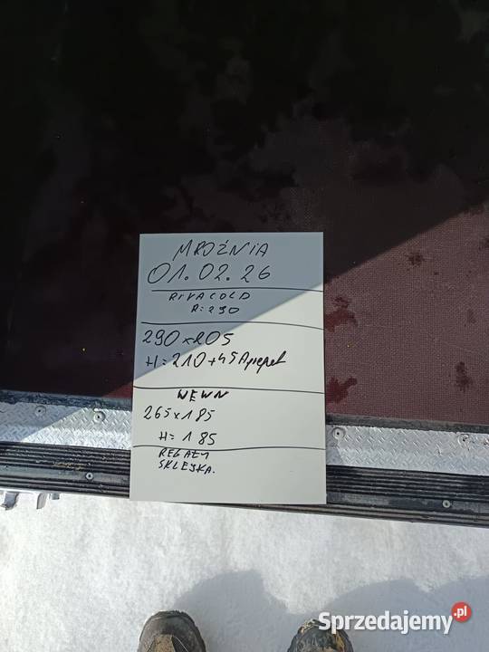 Mroźnia komora mroźnicza stacjonarna zewnętrzna małopolskie