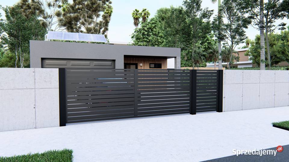 Brama ogrodzeniowa nowoczesna Claudia Bramy Ostrołęka