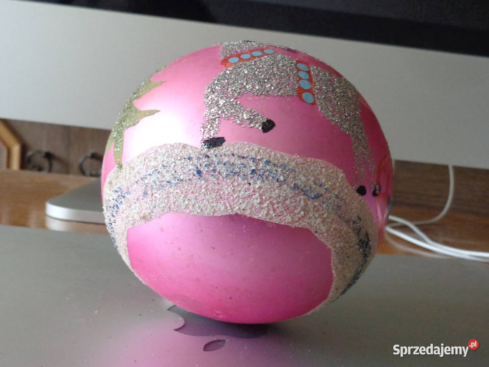 3 stare bombki z mikołajem lata 70te Brzeg