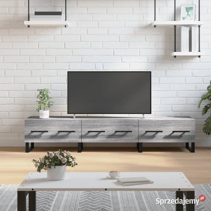 Szafka pod telewizor szary dąb sonoma 150x36x30 mazowieckie Warszawa