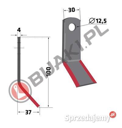 Nóż Y BCS20 do kosiarek bijakowych BCS 93581 Do kosiarek Chmielniki sprzedam