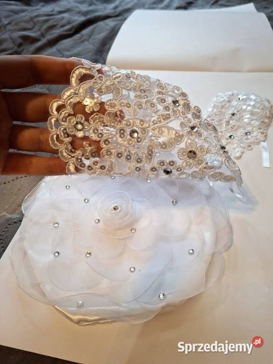 Torebka komunijna różyczka I rękawiczki Borów