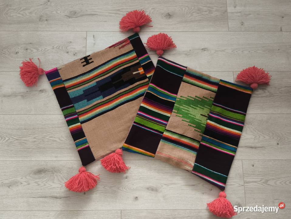 Poszewka na poduszkę kilim wełna folk Starachowice