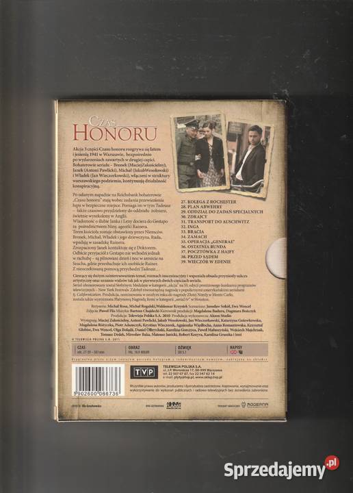 Czas honoru sezon 3 części 56 płyta DVD Pruszków