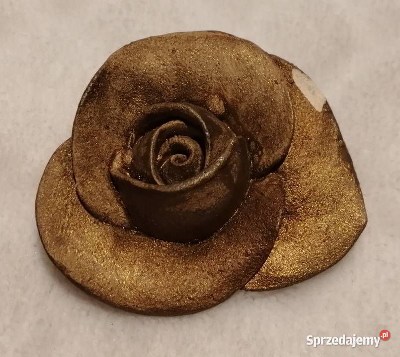 Przypinka broszka złota kwiat róża 43 Biżuteria śląskie Czeladź