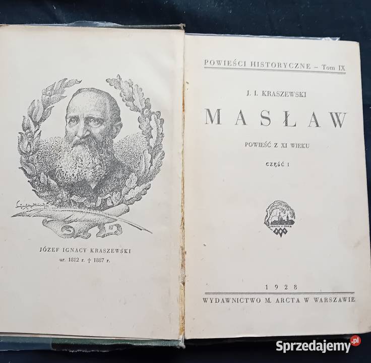 Józef Ignacy Kraszewski Masław Tomy 1i2 w jednym Koźminek