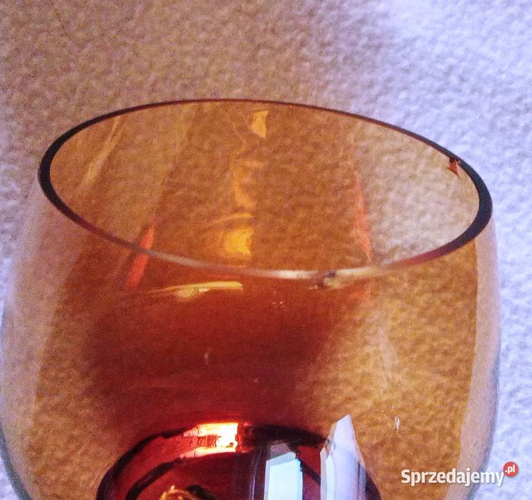 Filiżanki baryłki szklane kolor bursztynowy