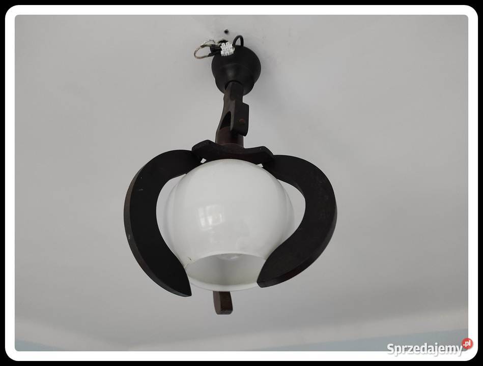 Lampa sufitowa bądź ścienna kinkiet drewno klosz Płock sprzedam