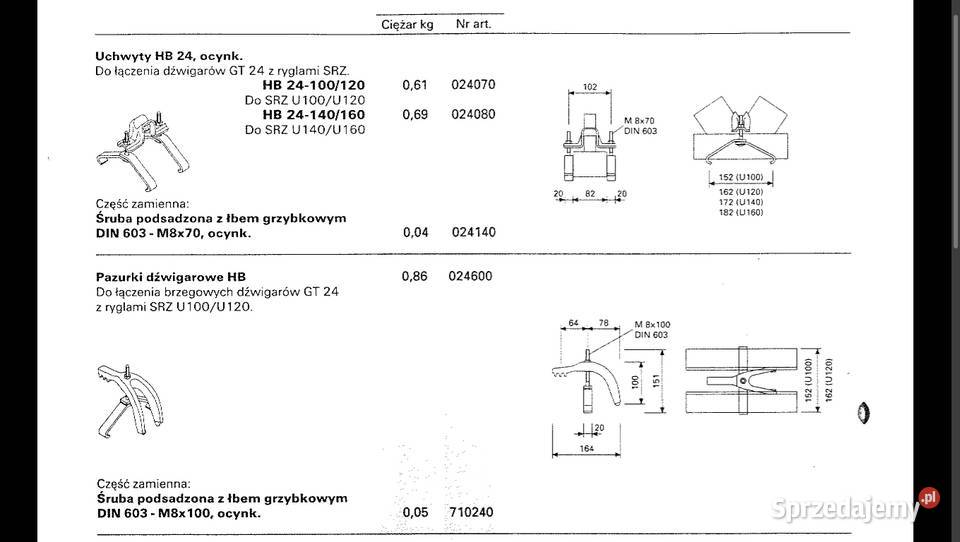 Elementy łączące w systemie VARIO GT 24 PERI Pozostałe Wyględy sprzedam