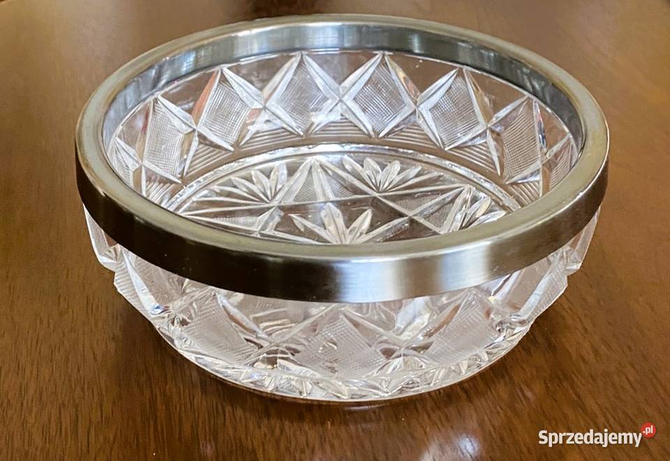 FH Hefra kryształowa salaterka posrebrzana Warszawa