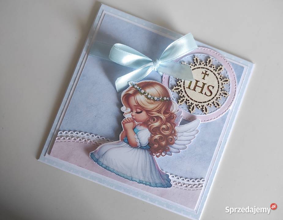 Kartka ręcznie robiona na Komunię Świętą Łódź sprzedam