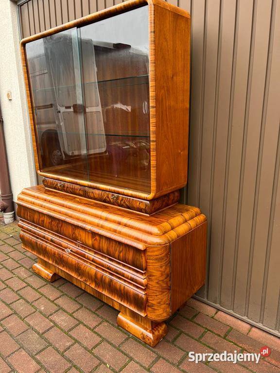 Witryna Serwantka Politura Orzech Stara Antyk Swarzędz