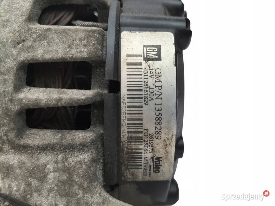 ALTERNATOR Opel Astra J Meriva B Zafira C 14 Chełm