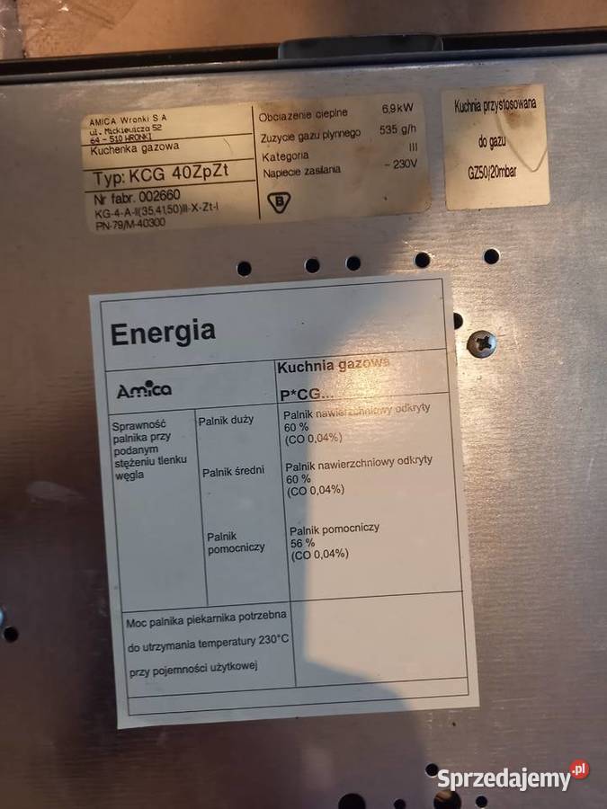 Sprzedam płytę gazową Amica Boronów